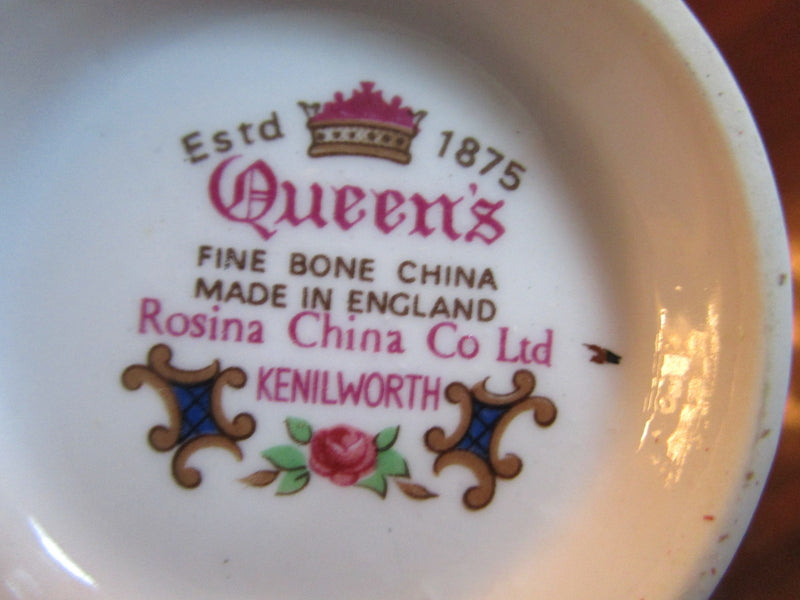 Queens Rosina, England, Kenilworth pattern, garland,  cup and saucer orig [86c]