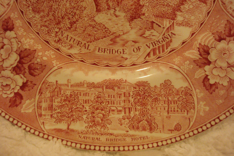 Old English Staffordshire plate "The Picturesque Natural Bridge of Virginia"