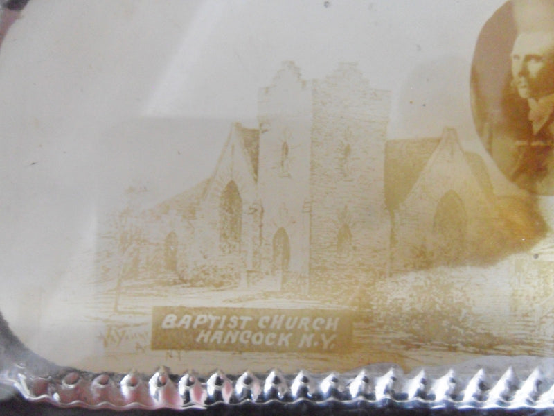 A.C.Bosselman & Co New York Victorian Glass Paperweight: Baptist Church PPWD