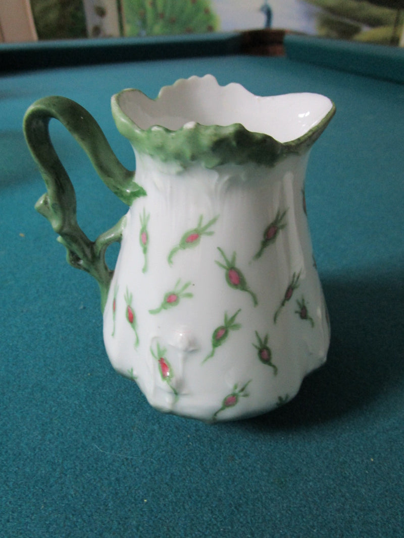 ANTIQUE Mignon Z.S. & C Bavaria, Germany, creamer  green flowers orig [88C]