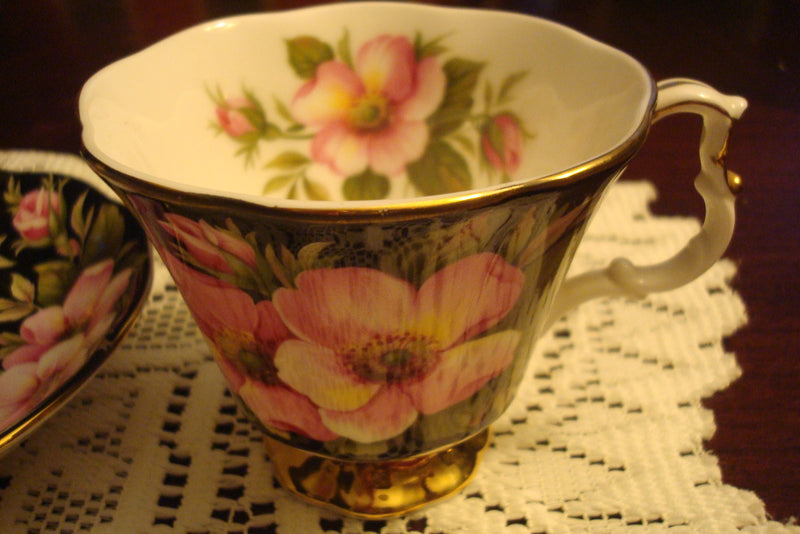 Royal Albert England Provincial Flowers Alberta Rose  cup/saucer[a5-3left]