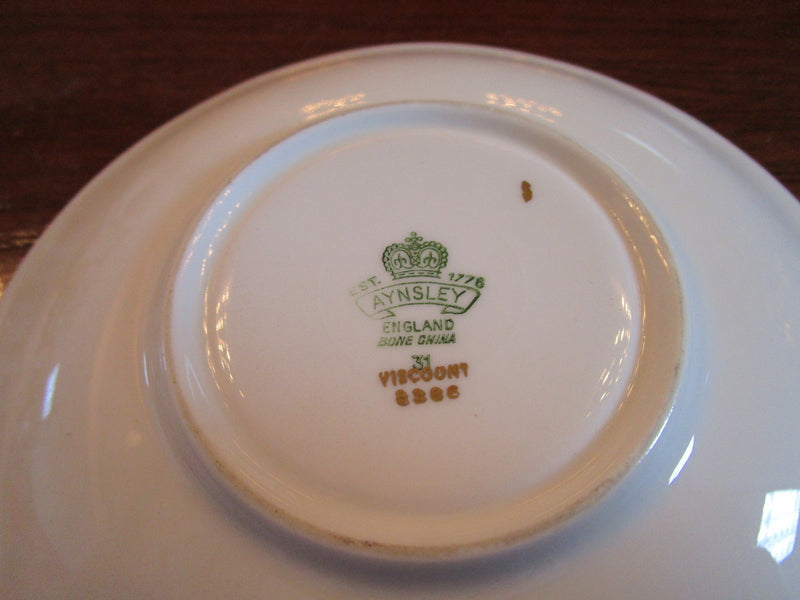 Aynsley England coffee cup and saucer, golden garland,  romance pattern[92