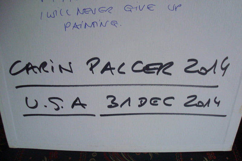 Carin Palcer 2014 "Princess" Original Painting Oil on Canvas imposed on board