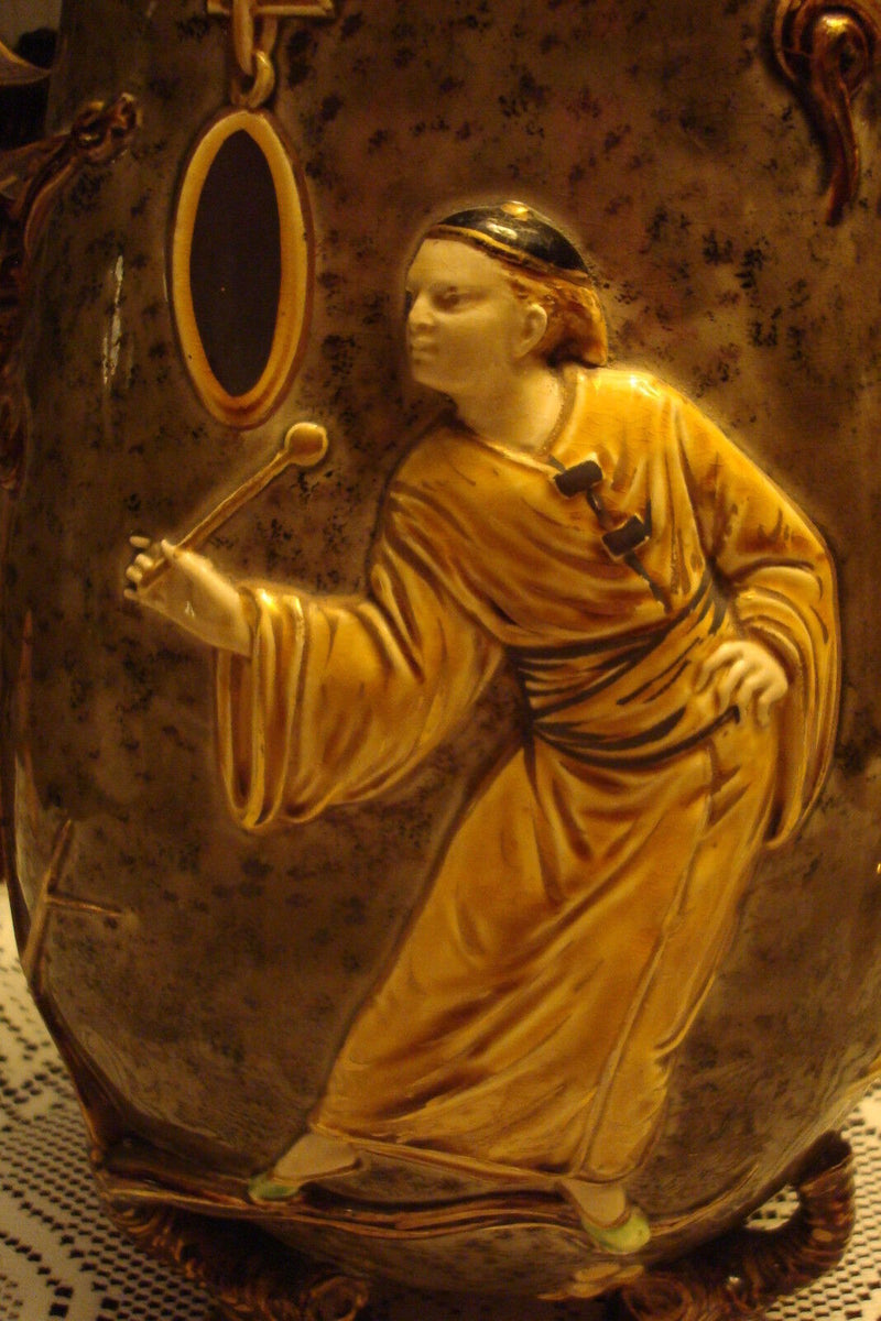 Hautin Boulenger HB & Cie Choisy-le-Roi Faience Japonesque Vase 19th Century