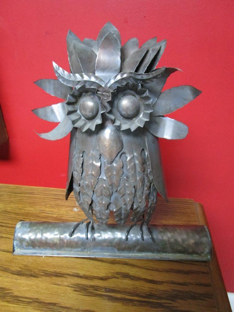 Owl Metal Art Work Sculpture Original