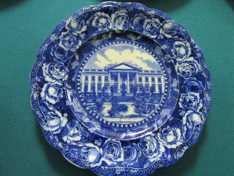 ANTIQUE FLOW BLUE PLATE GENERAL LEE BATTLE OF GETTYSBURG, ORIENTAL  ASHWORTH PIC