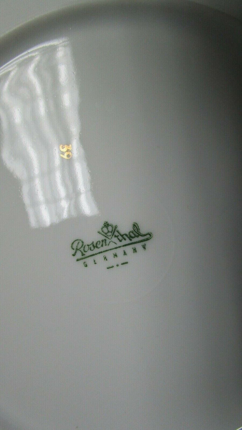 Rosenthal Moss Rose Pompadour 9 Bread Plates Gold Rim 6 3/4"