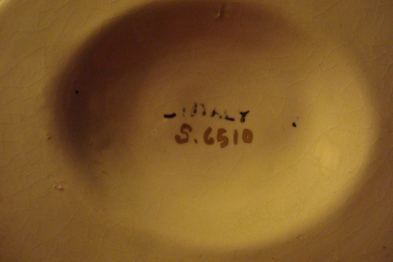 Italian ceramic jewelry holder, decorated with blue flowers and gold[7]