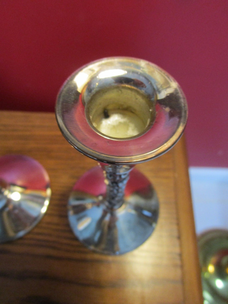Valero Spain Silverplate Pair Of Candleholders 6" Tall [Office*]