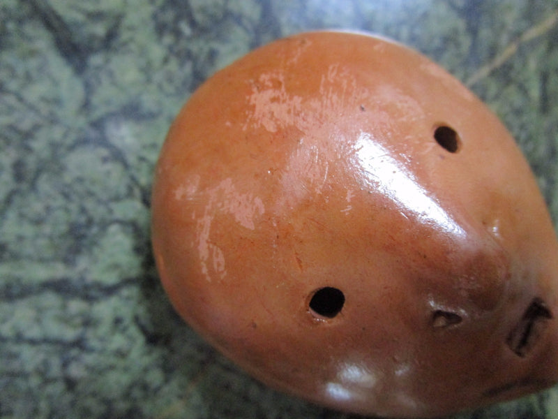 Indian Whistle Ceramic Hand Painted Rare [81D]