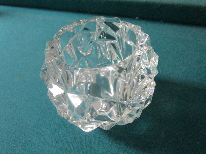 TIFFANY CRYSTAL PAPERWEIGHT CUBE DIAMOND SHAPE AND VOTIVE CANDLE HOLDER PICK 1