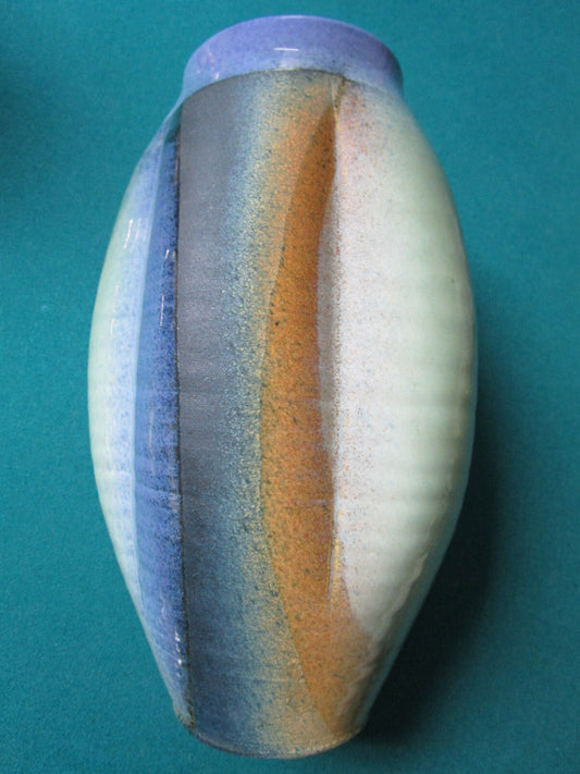 Lee Segal All Fired Up Pottery Newport Rhode Island SIGNED Stoneware VASE