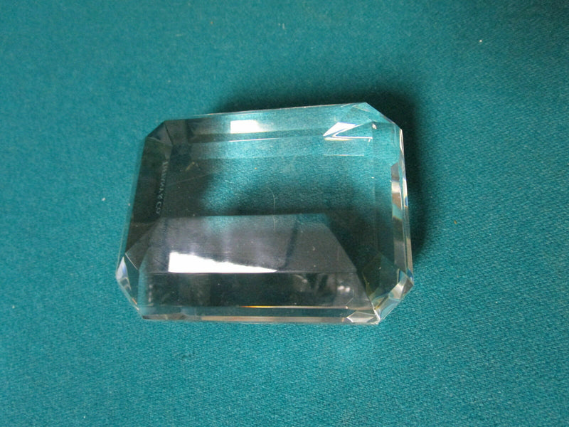 TIFFANY CRYSTAL PAPERWEIGHT CUBE DIAMOND SHAPE AND VOTIVE CANDLE HOLDER PICK 1