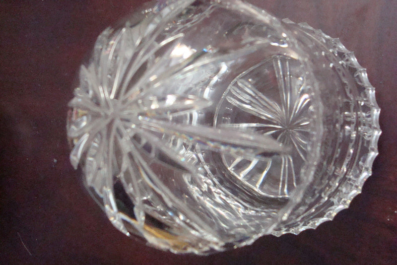 Crystal clear covered candy dish, AMERICAN brilliant period