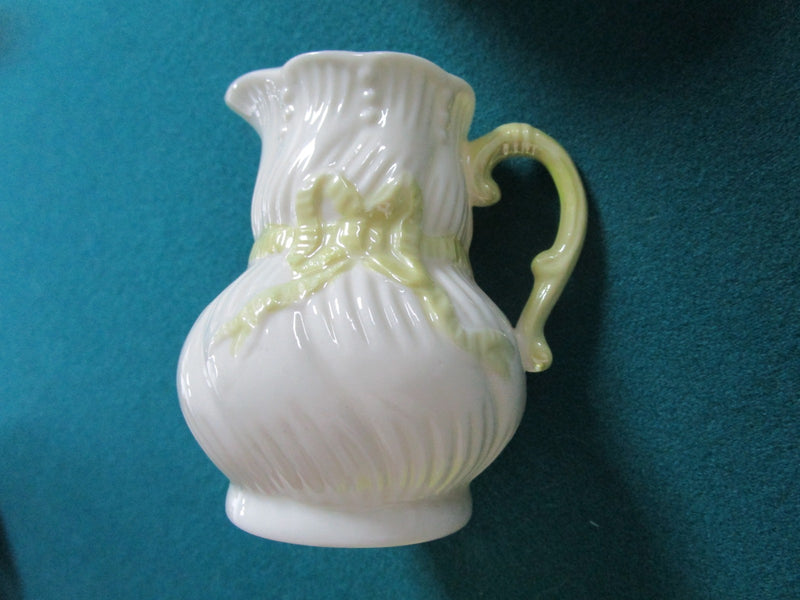 Belleek cremer and sugar yellow rope,  7th mark [*12]