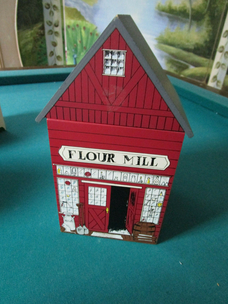 Wooden Canisters Houses Bakery Sweet Tea Flour Sugar Coffee Pick 1 ^^^