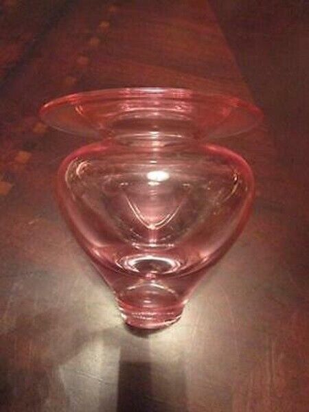 Robert Deeble Studio Art Glass Vase - Vermont USA Artist - Signed on base [a*3]