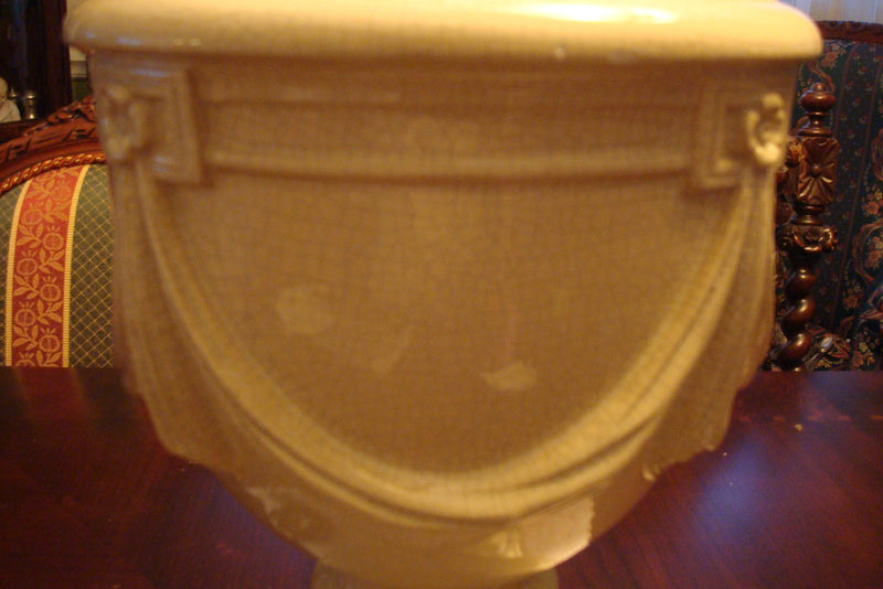 Ceramic Table Lamp Double Lights, ornated with ceramic drapes ORIGINAL LARGE