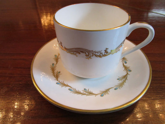 Aynsley England coffee cup and saucer, golden garland,  romance pattern[92