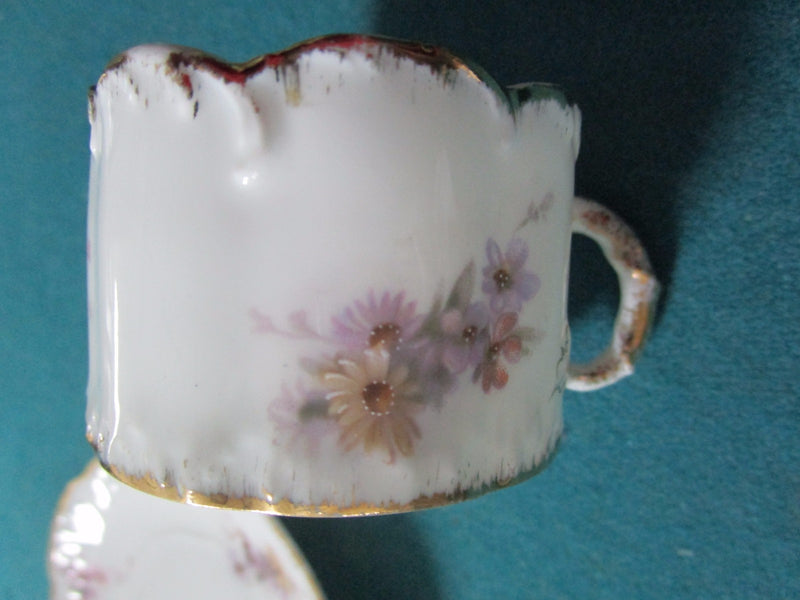 Rosenthal "Monbijou" Pattern  Floral Coffee Cup And Saucer Artist Signed [65]