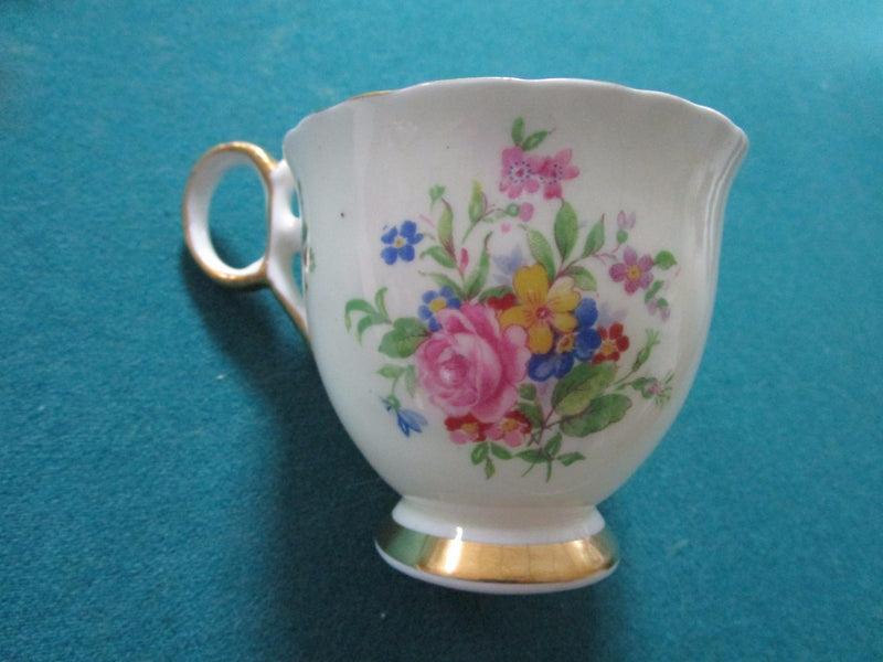 DELPHINE ENGLAND FLORAL TEA CUP AND SAUCER  [65]