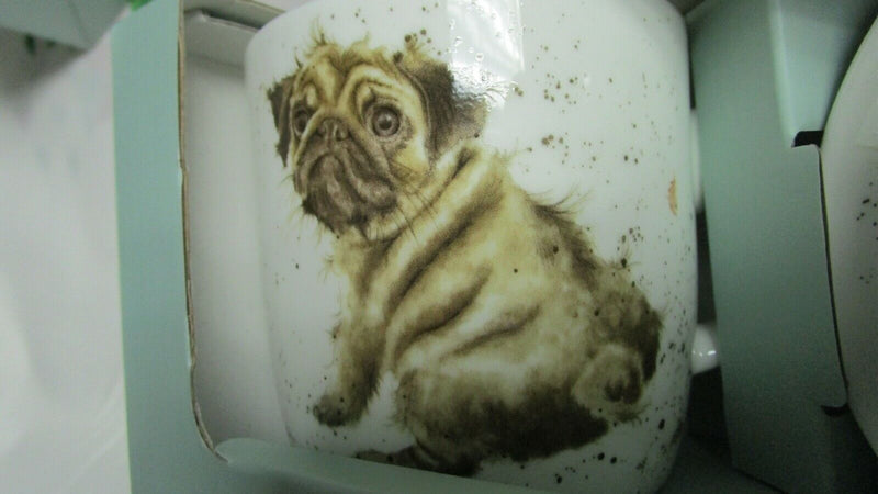 Royal Worcester Mug And Saucer Sausage Dutch Hound Dog - Pug Love Dog Nib Pick 1
