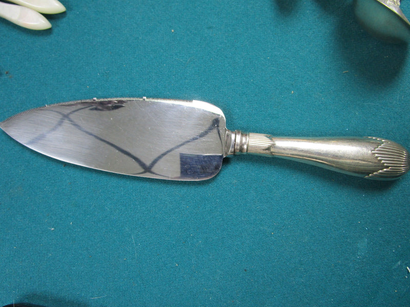 Stainless Cake/pie Server By Hunt Silver Co Sheffield England, sterling handle