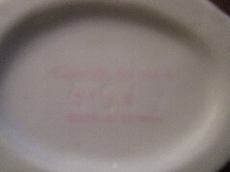 FTD JAPAN CERAMIC VASE MOTHER AND CHILD HANDS, TOUCHES OF PINK RARE