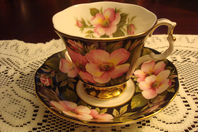Royal Albert England Provincial Flowers Alberta Rose  cup/saucer[a5-3left]