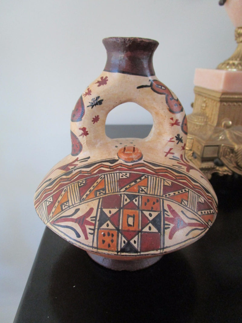 Mexican Vessel Serpents Handle  Red Terracota [SW2]