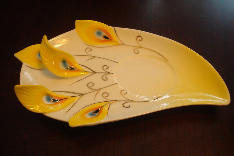 Beautiful cup and saucer from the Peacock Collection, cup ,saucer and spoon orig