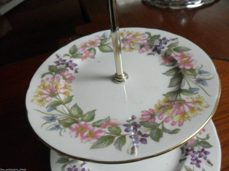 Paragon England Tea Pot Cups Saucer Creamer Cake Plate Country Lane [140g]