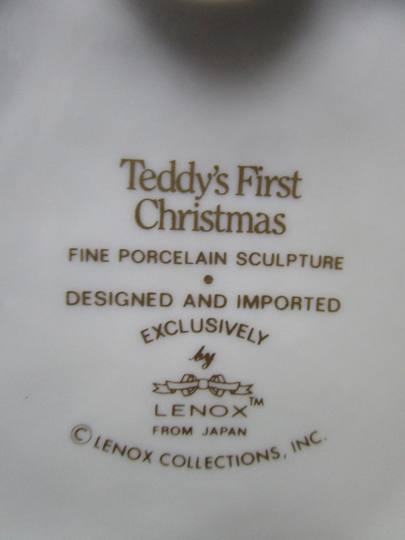 Lenox "Teddy's First Christmas" , fine porcelain figurine[A]^^