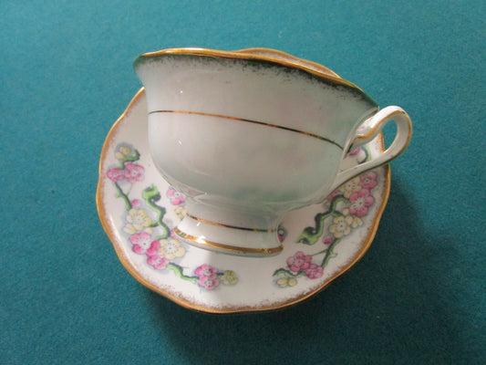 Royal Albert, England,  cup and saucer "May Blossom" pattern RARE [80B]
