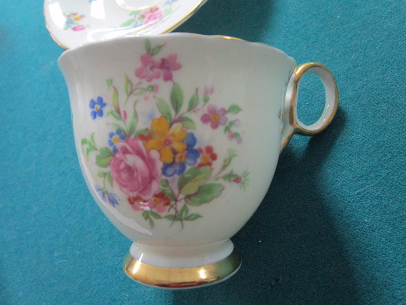 DELPHINE ENGLAND FLORAL TEA CUP AND SAUCER  [65]