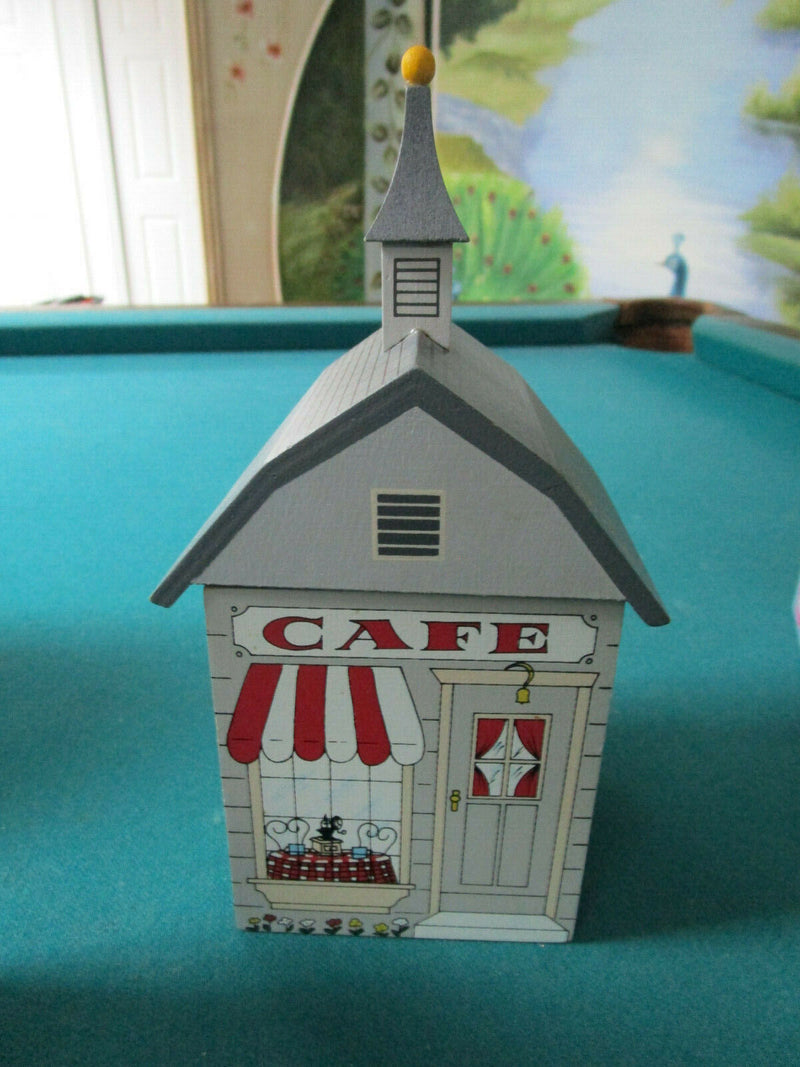 Wooden Canisters Houses Bakery Sweet Tea Flour Sugar Coffee Pick 1 ^^^