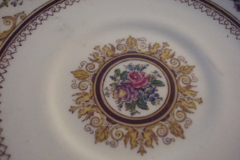 “Wedgwood” cup and saucer, flowers and griffons[a5#3]