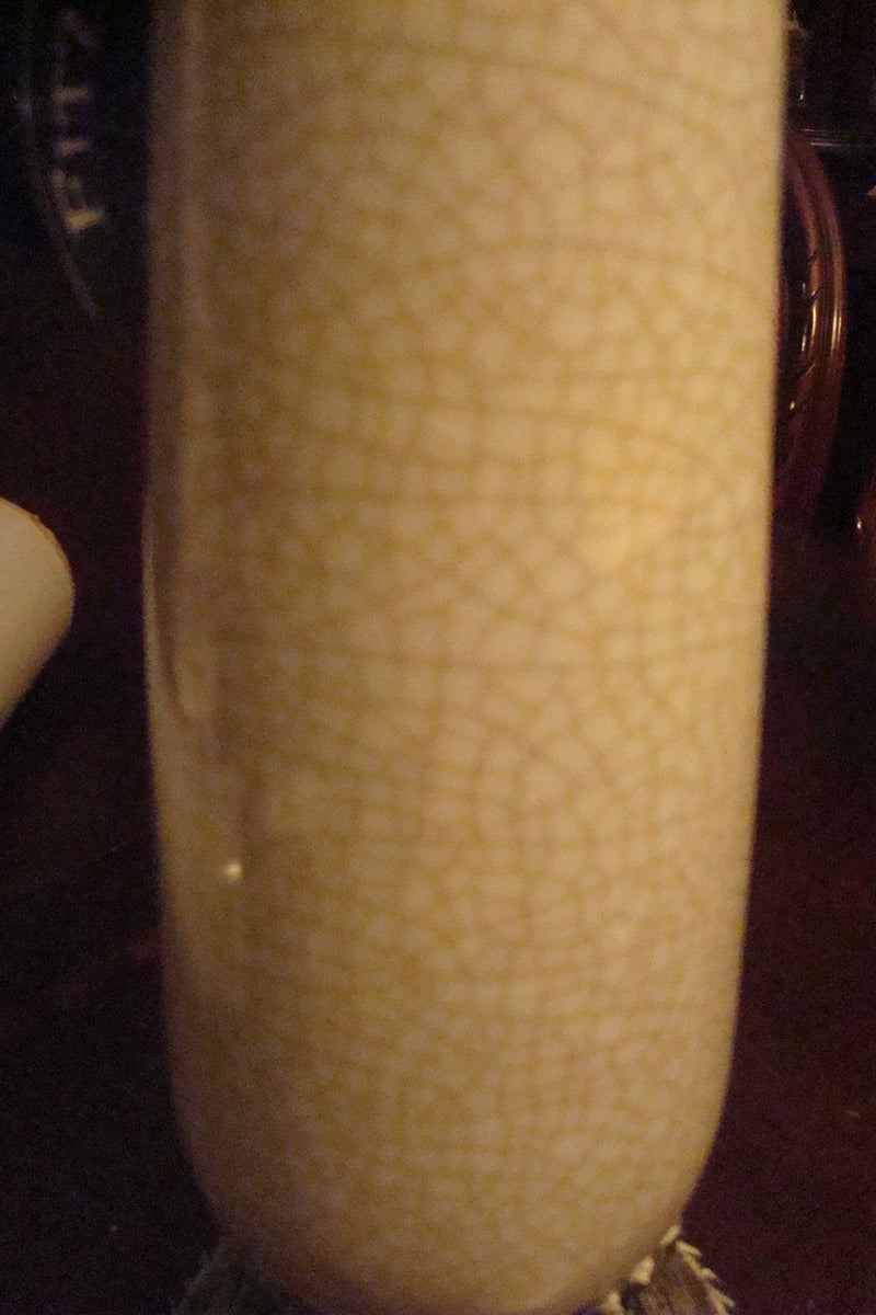 Fitz And Floyd Column Candle Holder Ceramic Metal,19 3/4" With Label Exoticals