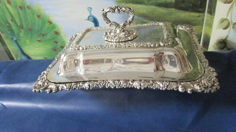 SILVERPLATE COVERED DISH  SQUARE /JAMES DIXON & SONS SHEFFIELD COFFEE POT PICK1