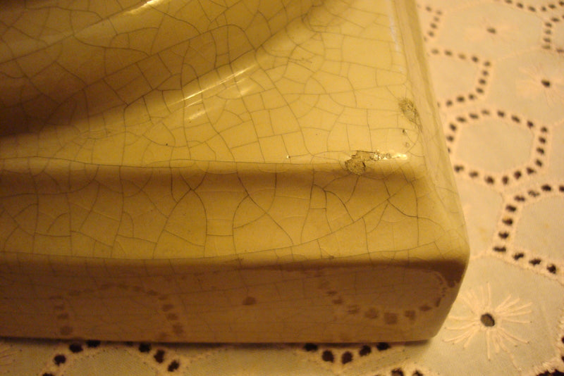 Ceramic Table Lamp Double Lights, ornated with ceramic drapes ORIGINAL LARGE