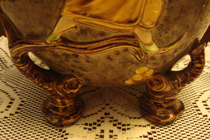 Hautin Boulenger HB & Cie Choisy-le-Roi Faience Japonesque Vase 19th Century