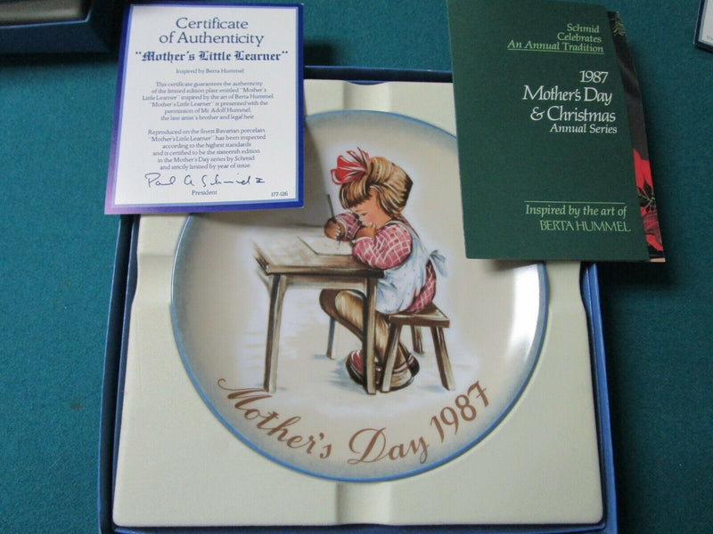 Goebel Bertha Hummel Mother’s Day Plates 1980/81/82/83/85/86/87/88/89 Newpick 1