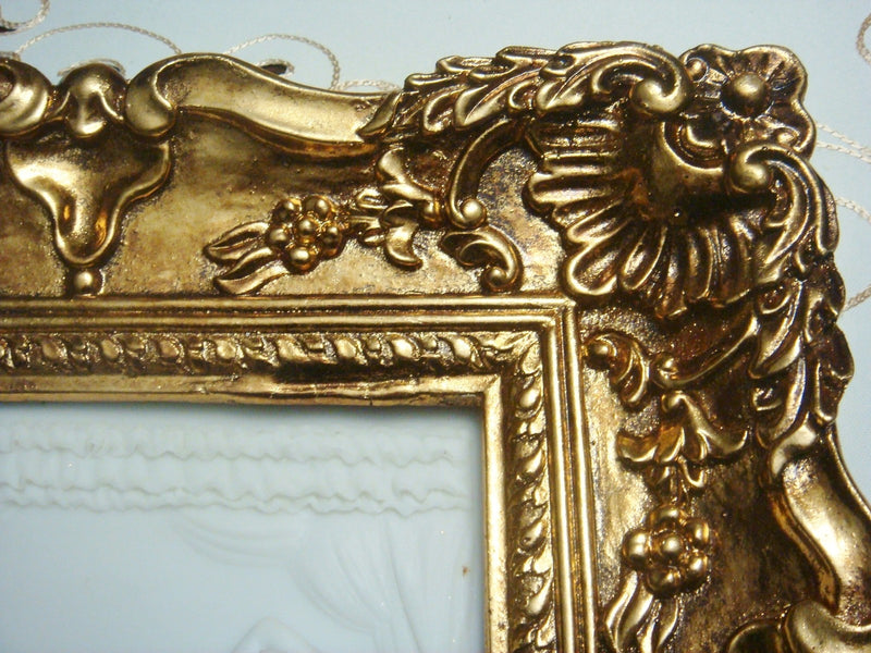 Framed Stone Wall Plaque In Stone Compound, "Nude", Gorgeous Frame