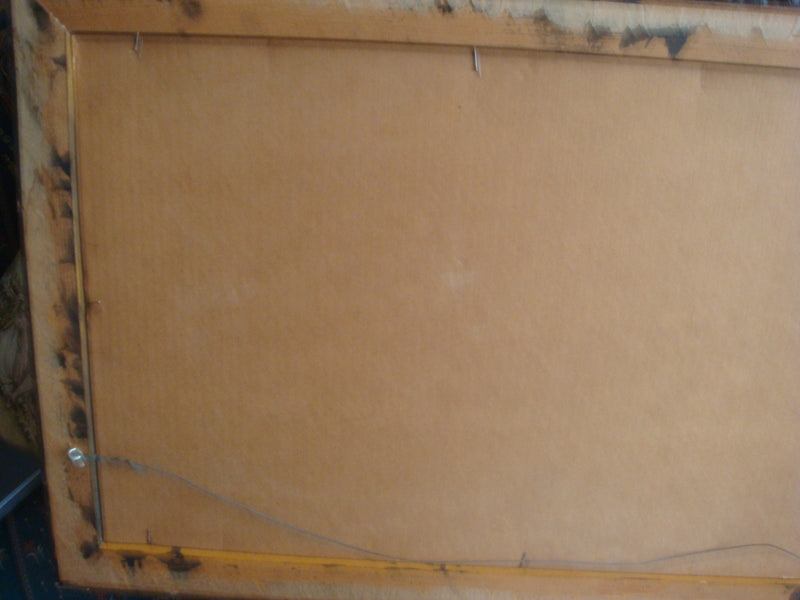 Mid Century Chinese silk scarf souvenir framed from China Hong Zhou