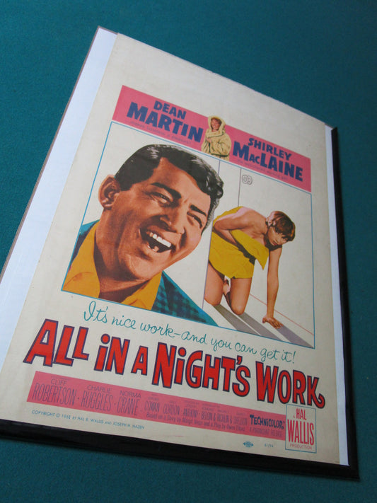 "All in a Night's Work" with Dean Martin, Shirley MacLaine 1961 movie POSTER