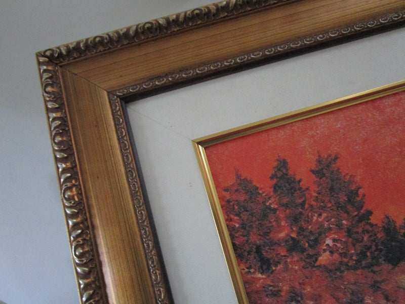 JEWISH LANDSCAPE M. Mandel oil on canvas painting professionlly framed