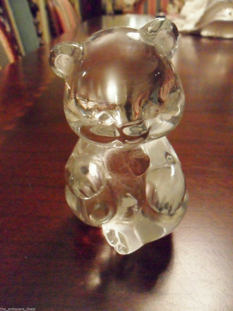 Fenton Glass Birthday Bear Paperweight, Purple Heart / Gold Star Pick 1
