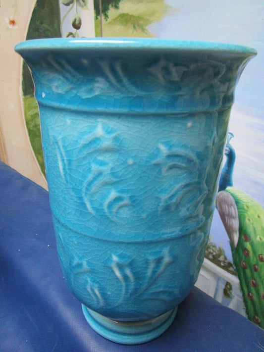Rookwood Turquoise Vase 1945 Usa 9"