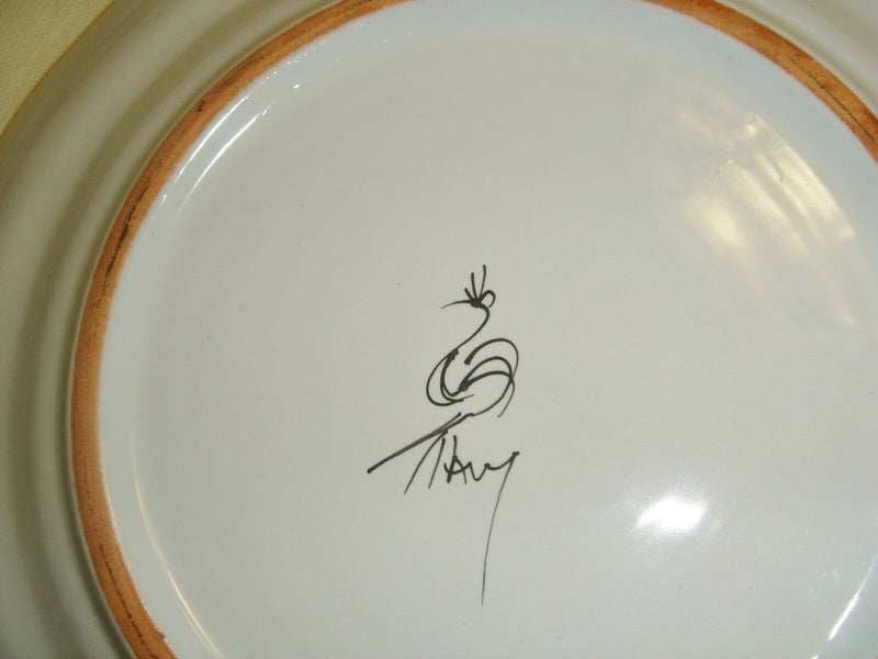 ORIGINAL Majolica Mid CenturyCANTAGALLI, ITALY 7 dinner plates 10" [*116c]