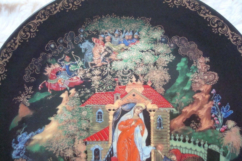 Russian Leyends Collector Plate "The Princess and the 7 Bogatyrs" with certs ^^